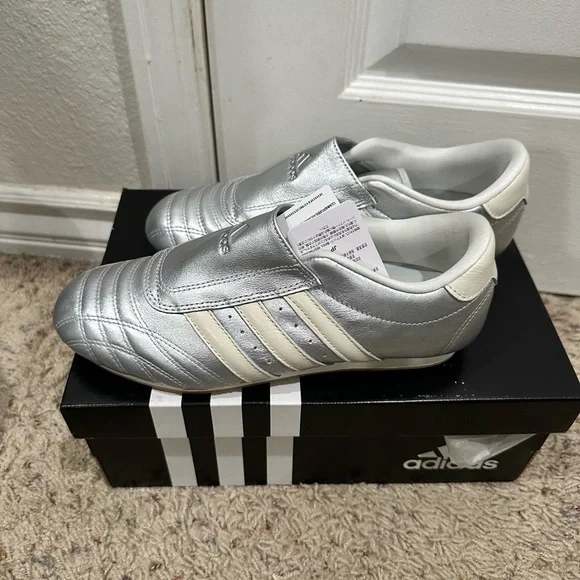 Adidas Taekwondo Silver Sneakers. Retro, rave, celestial, sporty